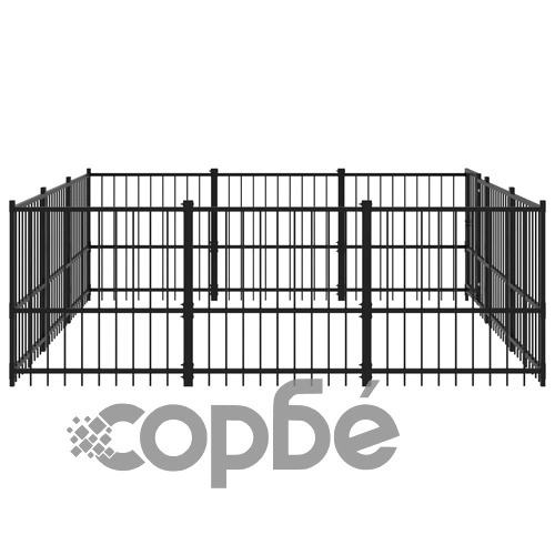 Дворна клетка за кучета, стомана, 8,47 м² ➤ топ цена ➤ sorbe.bg