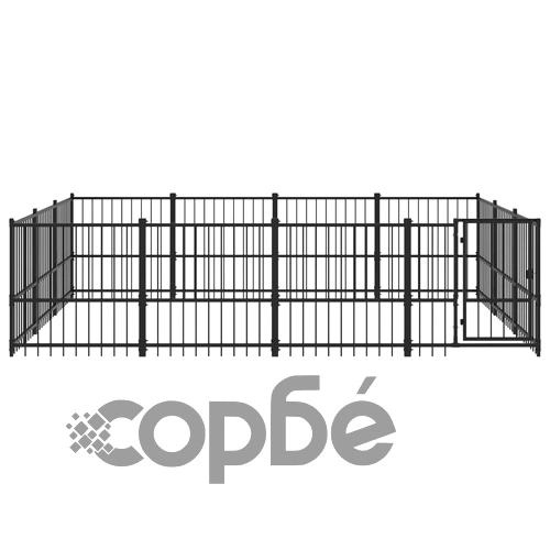 Дворна клетка за кучета, стомана, 11,58 м² ➤ топ цена ➤ sorbe.bg