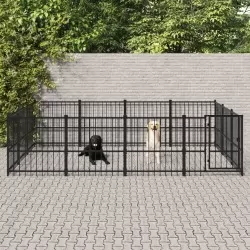 Дворна клетка за кучета, стомана, 11,58 кв.м.