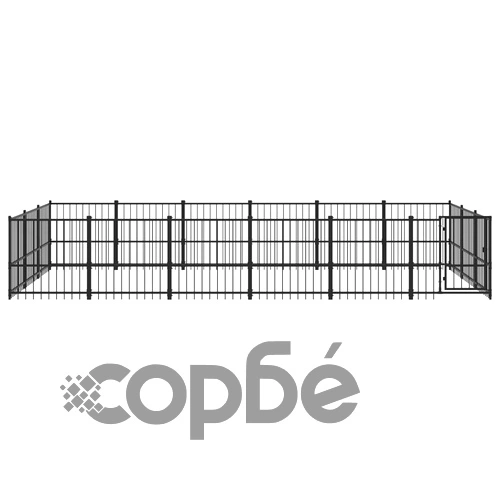 Дворна клетка за кучета, стомана, 16,94 м² ➤ топ цена ➤ sorbe.bg