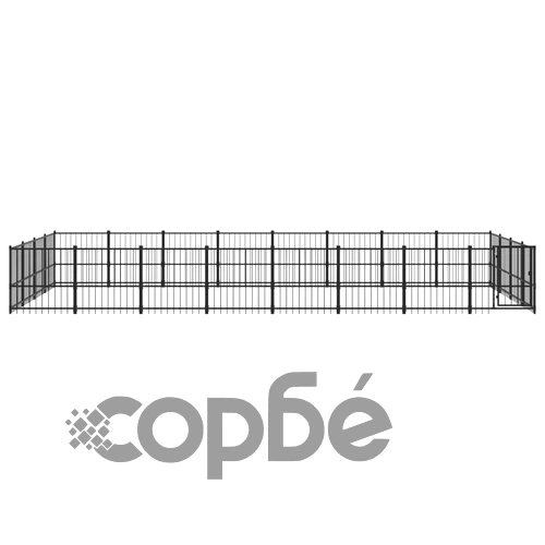 Дворна клетка за кучета, стомана, 30,11 м² ➤ топ цена ➤ sorbe.bg