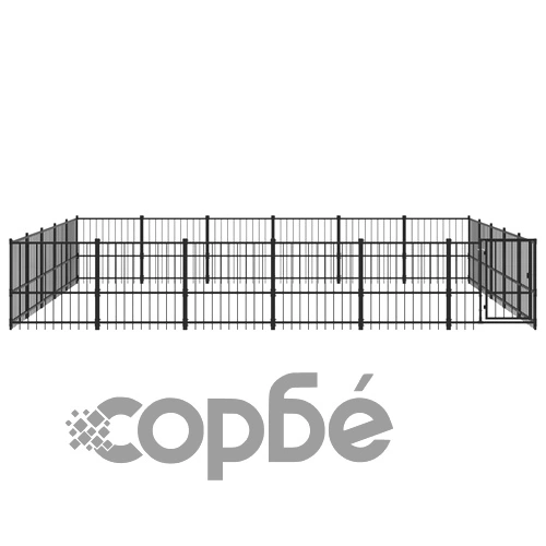 Дворна клетка за кучета, стомана, 28,23 м² ➤ топ цена ➤ sorbe.bg