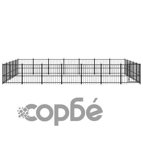 Дворна клетка за кучета, стомана, 32,93 м² ➤ топ цена ➤ sorbe.bg