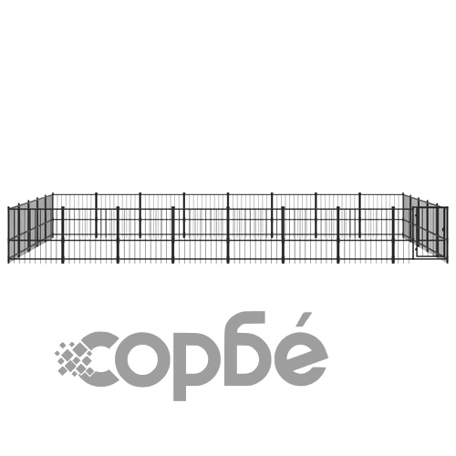 Дворна клетка за кучета, стомана, 37,64 м² ➤ топ цена ➤ sorbe.bg