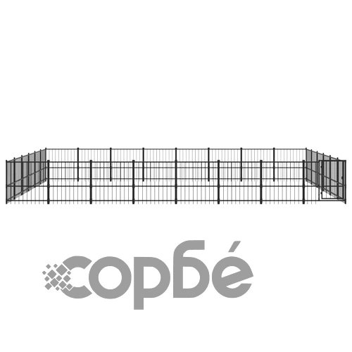 Дворна клетка за кучета, стомана, 45,16 м² ➤ топ цена ➤ sorbe.bg
