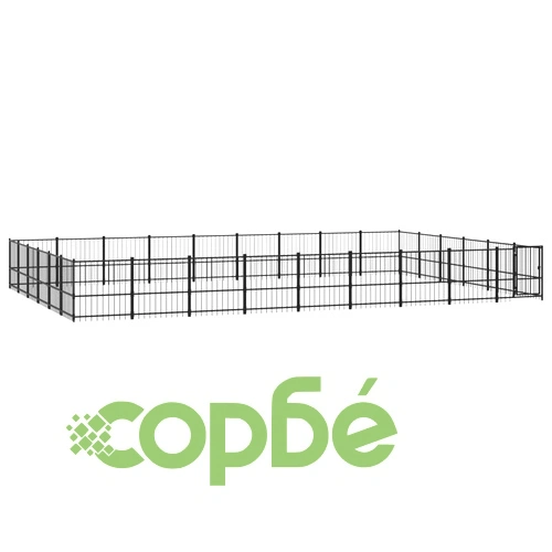 Дворна клетка за кучета, стомана, 50,81 м² ➤ топ цена ➤ sorbe.bg
