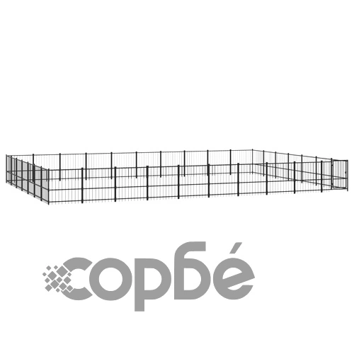 Дворна клетка за кучета, стомана, 65,86 м² ➤ топ цена ➤ sorbe.bg