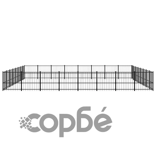 Дворна клетка за кучета, стомана, 60,22 м² ➤ топ цена ➤ sorbe.bg