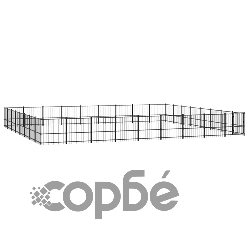 Дворна клетка за кучета, стомана, 67,74 м² ➤ топ цена ➤ sorbe.bg