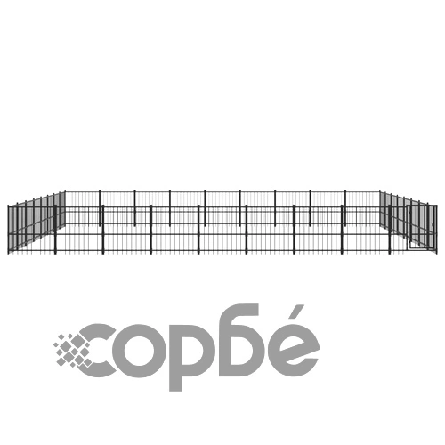 Дворна клетка за кучета, стомана, 67,74 м² ➤ топ цена ➤ sorbe.bg