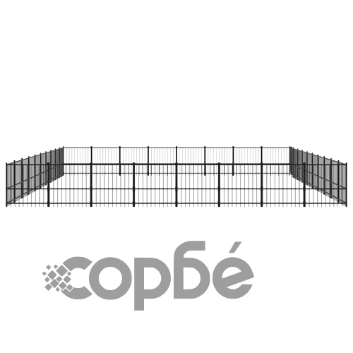 Дворна клетка за кучета, стомана, 75,27 м² ➤ топ цена ➤ sorbe.bg