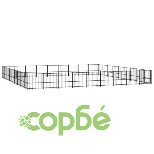 Дворна клетка за кучета, стомана, 76,21 м² ➤ топ цена ➤ sorbe.bg