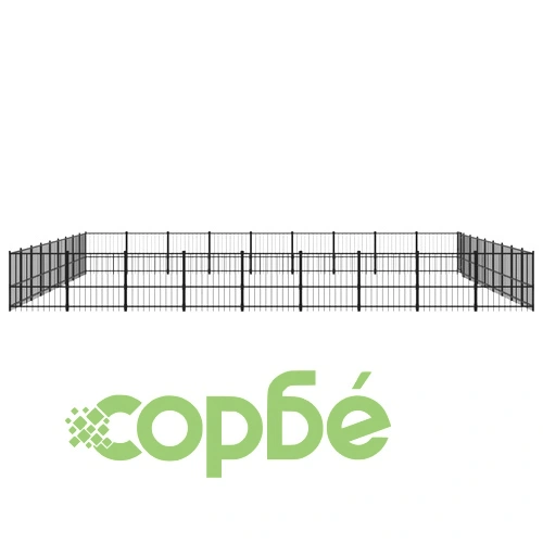 Дворна клетка за кучета, стомана, 76,21 м² ➤ топ цена ➤ sorbe.bg