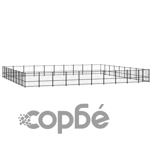 Дворна клетка за кучета, стомана, 84,68 м² ➤ топ цена ➤ sorbe.bg