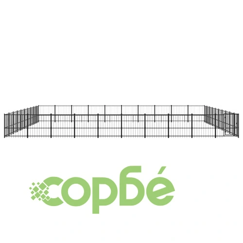 Дворна клетка за кучета, стомана, 94,09 м² ➤ топ цена ➤ sorbe.bg