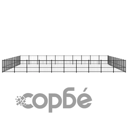 Дворна клетка за кучета, стомана, 94,09 м² ➤ топ цена ➤ sorbe.bg