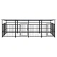 Дворна клетка за кучета с покрив, стомана, 7,51 м²