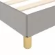Рамка за легло с табла, светлосива, 140x200 см, плат