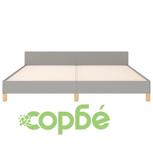 Рамка за легло без матрак, светлосива, 160x200 см, плат ➤ топ цена ➤ sorbe.bg