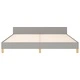 Рамка за легло без матрак, светлосива, 160x200 см, плат
