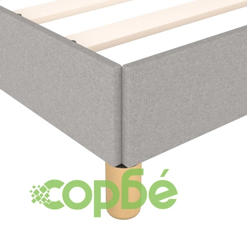 Рамка за легло без матрак, светлосива, 160x200 см, плат ➤ топ цена ➤ sorbe.bg