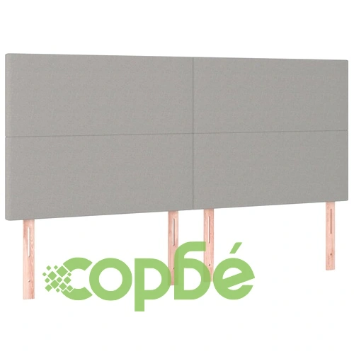 Рамка за легло без матрак, светлосива, 160x200 см, плат ➤ топ цена ➤ sorbe.bg