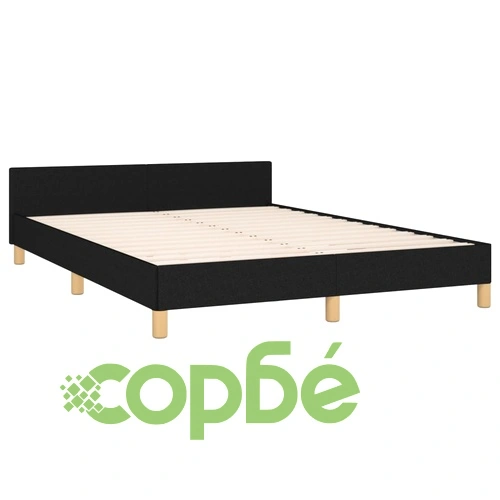 Рамка за легло без матрак, черна, 140x190 см плат ➤ топ цена ➤ sorbe.bg