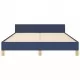 Рамка за легло с табла, синя, 140x190 см плат
