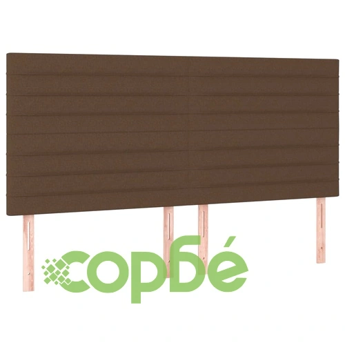 Рамка за легло без матрак, тъмнокафява, 160x200 см, плат ➤ топ цена ➤ sorbe.bg