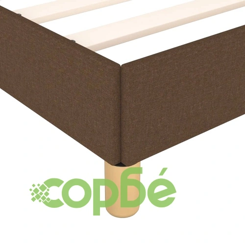 Рамка за легло без матрак, тъмнокафява, 160x200 см, плат ➤ топ цена ➤ sorbe.bg