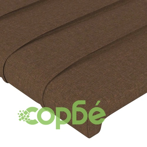 Рамка за легло без матрак, тъмнокафява, 160x200 см, плат ➤ топ цена ➤ sorbe.bg