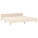 Рамка за легло без матрак, кремава, 160x200 см, плат