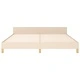 Рамка за легло без матрак, кремава, 160x200 см, плат