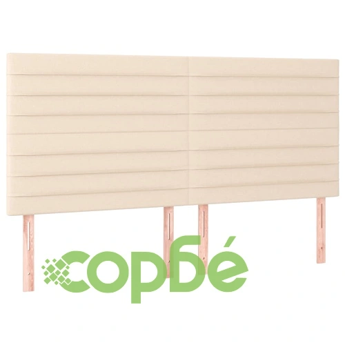 Рамка за легло без матрак, кремава, 160x200 см, плат ➤ топ цена ➤ sorbe.bg