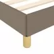 Рамка за легло с табла, таупе,160x200 см, плат