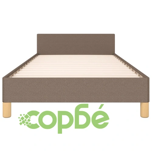 Рамка за легло с табла, таупе, 90x190 см, плат ➤ топ цена ➤ sorbe.bg