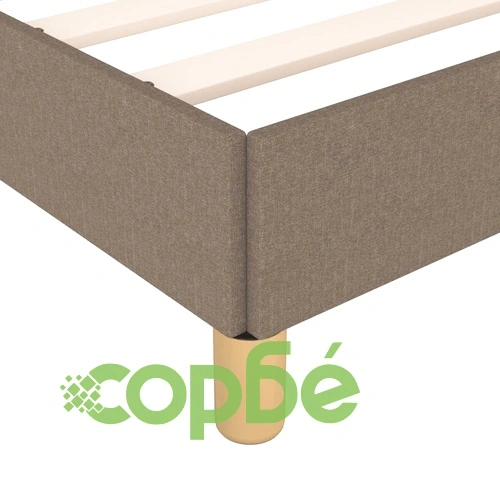 Рамка за легло с табла, таупе, 90x190 см, плат ➤ топ цена ➤ sorbe.bg
