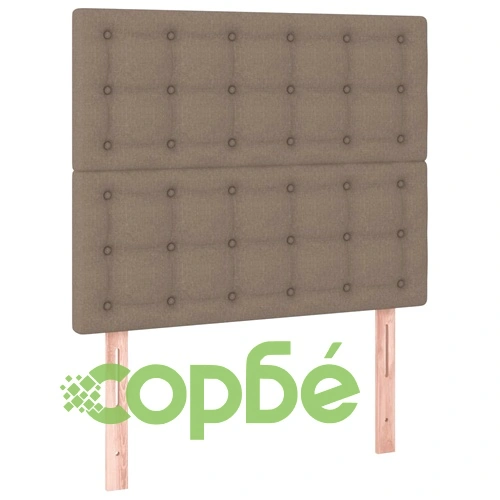 Рамка за легло с табла, таупе, 90x190 см, плат ➤ топ цена ➤ sorbe.bg