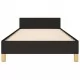 Рамка за легло с табла, черна, 90x200 см плат
