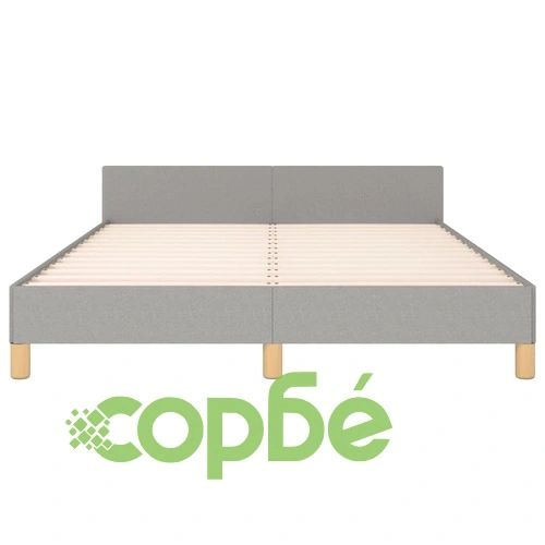 Рамка за легло без матрак, светлосив, 140x190 см, плат ➤ топ цена ➤ sorbe.bg