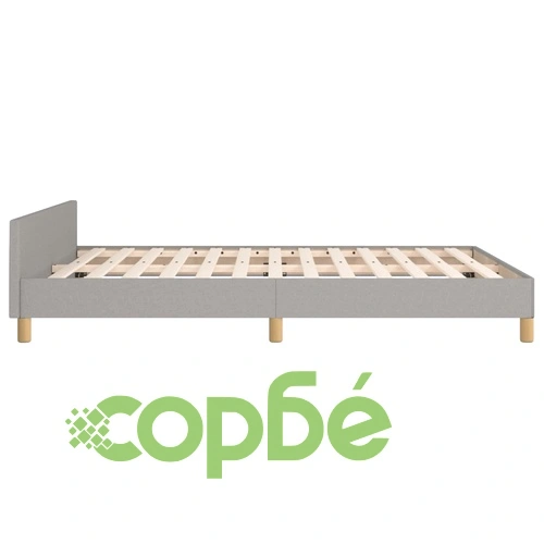 Рамка за легло без матрак, светлосив, 140x190 см, плат ➤ топ цена ➤ sorbe.bg