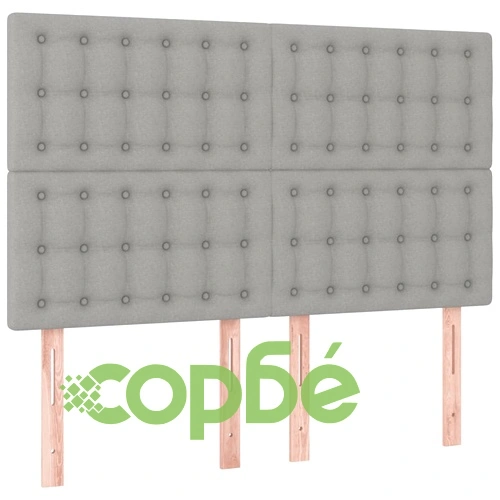 Рамка за легло без матрак, светлосив, 140x190 см, плат ➤ топ цена ➤ sorbe.bg