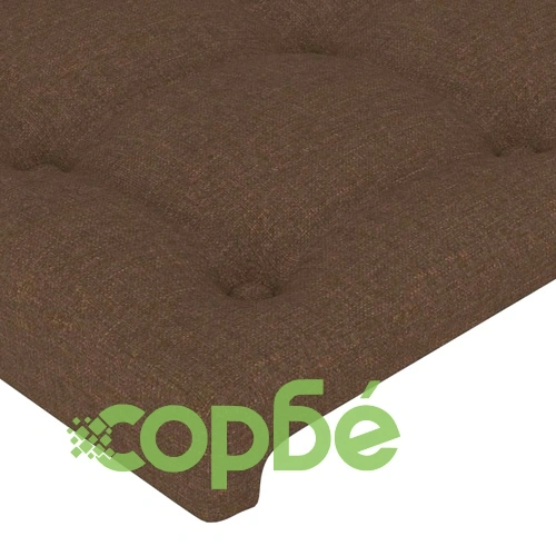 Рамка за легло без матрак, тъмнокафява, 140x190 см, плат ➤ топ цена ➤ sorbe.bg