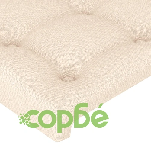 Рамка за легло без матрак, кремава, 140x190 см, плат ➤ топ цена ➤ sorbe.bg