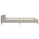 Рамка за легло без матрак, светлосива, 140x200 см, плат