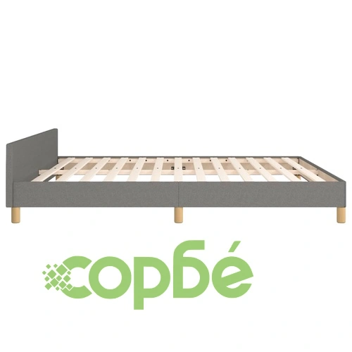 Рамка за легло без матрак, тъмносива, 160x200 см, плат ➤ топ цена ➤ sorbe.bg