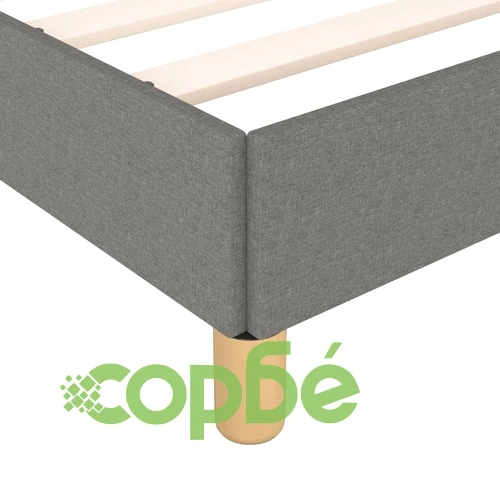 Рамка за легло без матрак, тъмносива, 160x200 см, плат ➤ топ цена ➤ sorbe.bg