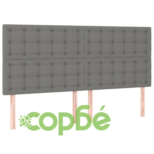 Рамка за легло без матрак, тъмносива, 160x200 см, плат ➤ топ цена ➤ sorbe.bg