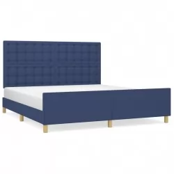 Рамка за легло синя 140x200 см, плат