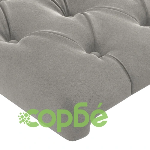 Рамка за легло без матрак, светлосива, 140x200 см, кадифе ➤ топ цена ➤ sorbe.bg